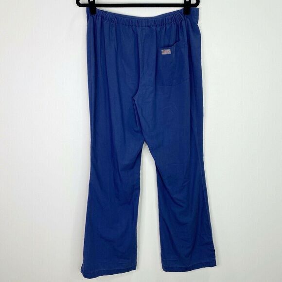 ScrubZone Solid Blue Scrub Pants Bottoms Size Small S Tall - Picture 2 of 5